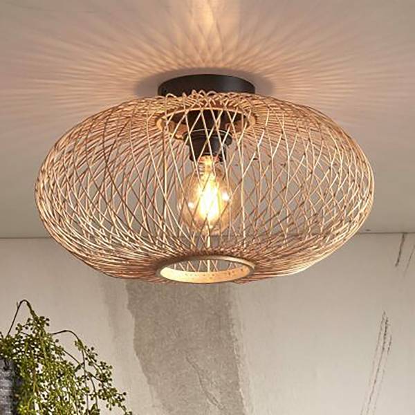 Plafonnier Cango Bambou - Beige - 1 ampoule