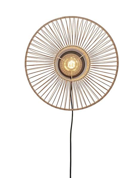 Wandlamp Hokkaido bamboe - beige - 1-lichts