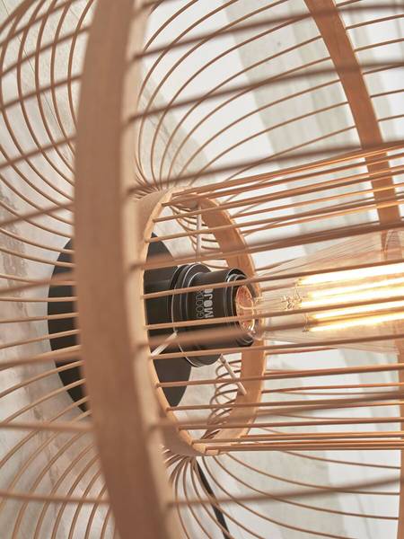 Wandlamp Hokkaido bamboe - beige - 1-lichts