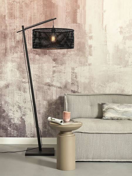 Staande lamp Java type A bamboe - 1-lichts - zwart