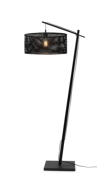 Staande lamp Java type A bamboe - 1-lichts - zwart