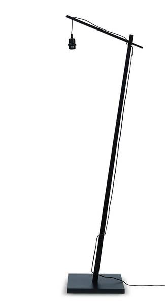 Staande lamp Java type A bamboe - 1-lichts - zwart