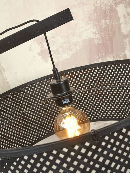 Staande lamp Java type A bamboe - 1-lichts - zwart
