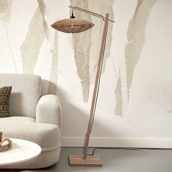 Stehleuchte Tanami Typ C Bambus - Beige - 1-flammig