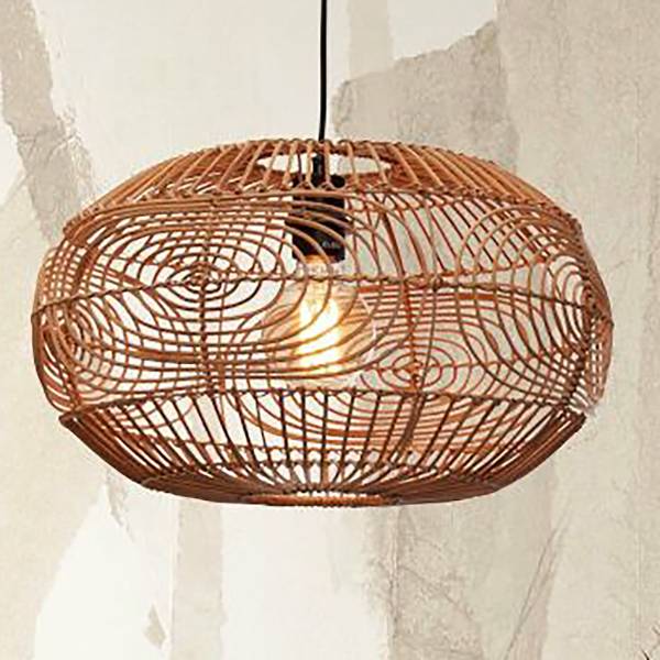 Lampada a sospensione Madeira A Rattan - 1 punto luce - Beige