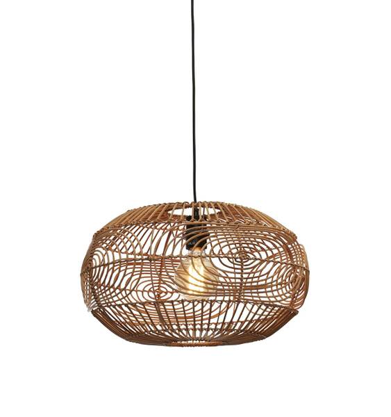 Lampada a sospensione Madeira A Rattan - 1 punto luce - Beige