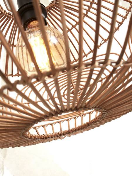 Lampada a sospensione Madeira A Rattan - 1 punto luce - Beige