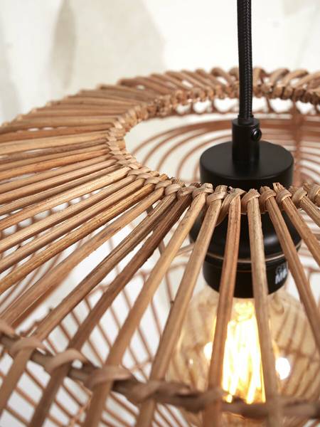 Lampada a sospensione Madeira A Rattan - 1 punto luce - Beige