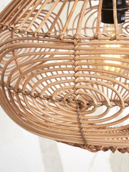 Lampada a sospensione Madeira A Rattan - 1 punto luce - Beige
