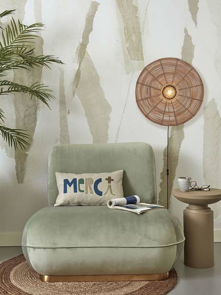 Lampada da parete Tanami B Rattan - beige - 1 punto luce