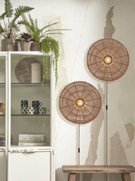 Lampada da parete Tanami B Rattan - beige - 1 punto luce