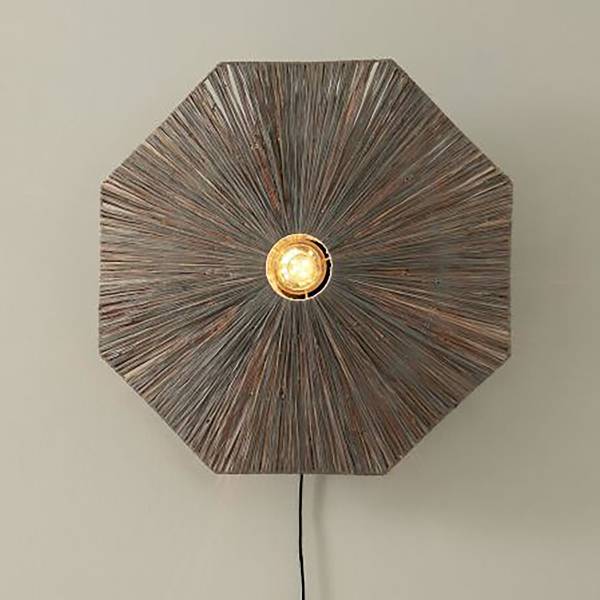 Lampada da parete Panama A Tortora - Grigio - 1 punto luce - Grigio - 65 x 65 cm