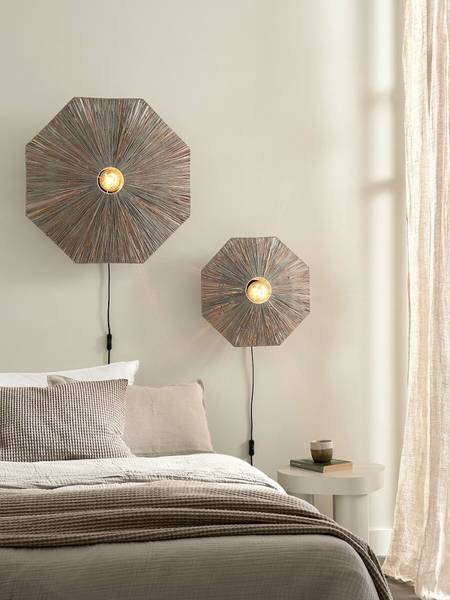 Lampada da parete Panama A Tortora - Grigio - 1 punto luce - Grigio - 65 x 65 cm