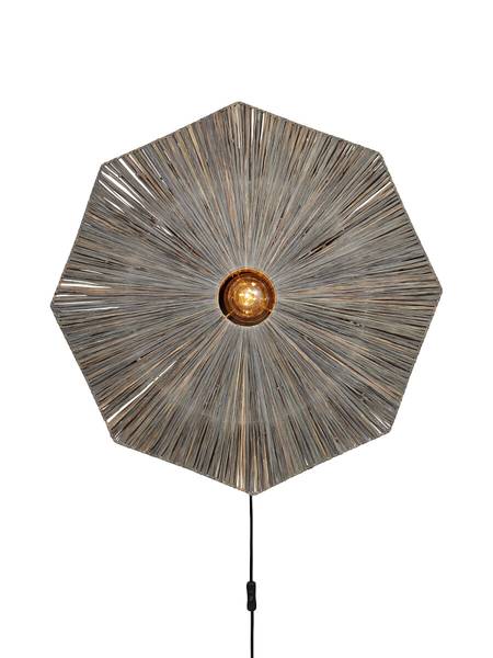 Lampada da parete Panama A Tortora - Grigio - 1 punto luce - Grigio - 65 x 65 cm