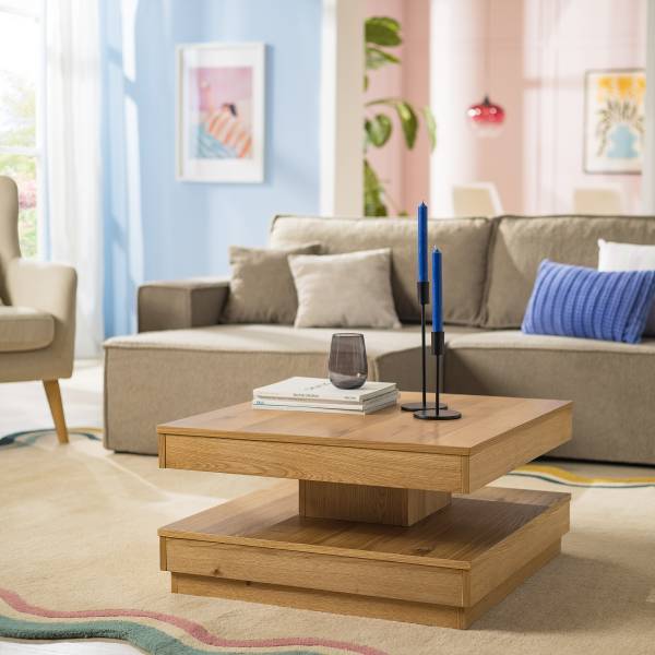 Salontafel met fineer Pemigot eikenhout