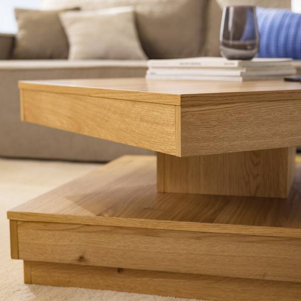 Salontafel met fineer Pemigot eikenhout