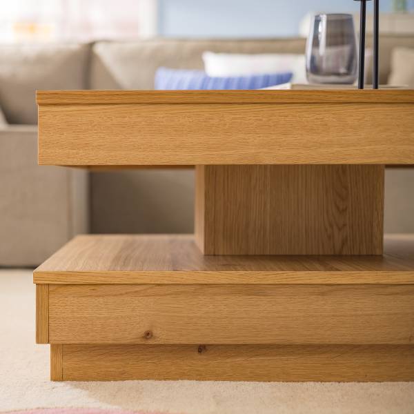 Salontafel met fineer Pemigot eikenhout