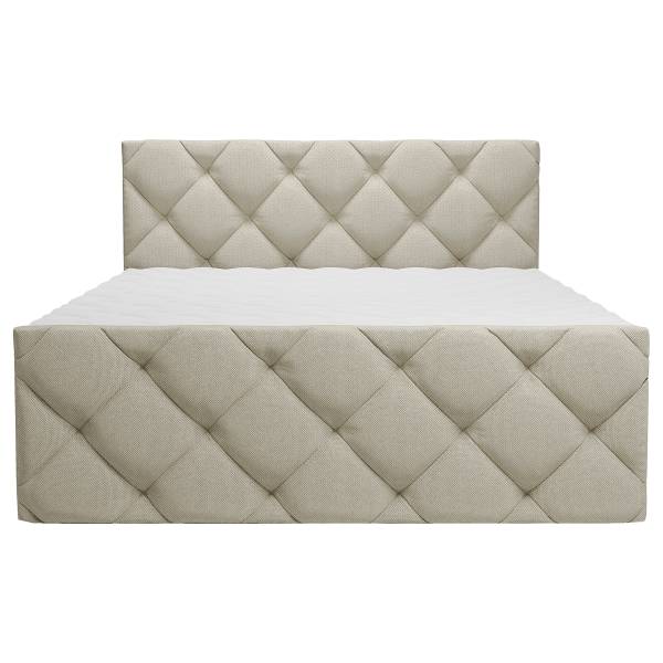Bed Kissling Structuurstof Cully: Beige - 180 x 200 cm