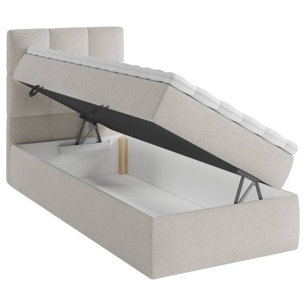 Letto Rudisell Tessuto strutturato Cully: beige sabbia