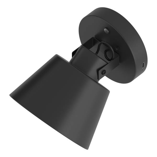 Applique murale à batterie SMI Variateur à 3 niveaux - télécommande incluse - Noir