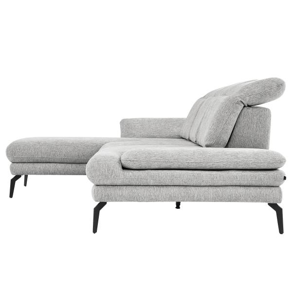 Divano con chaise longue Sajoi Grigio - Longchair preimpostata a sinistra