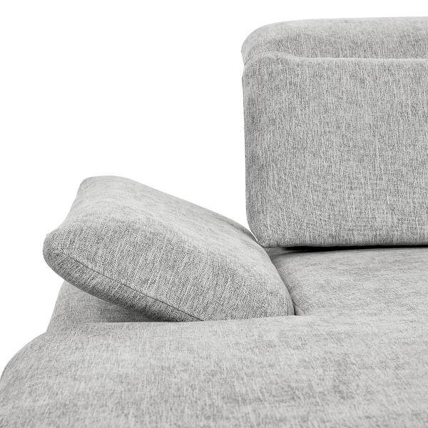 Divano con chaise longue Sajoi Grigio - Longchair preimpostata a sinistra