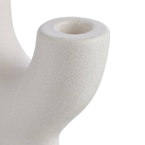 Portacandele TWIN Grès - Crema