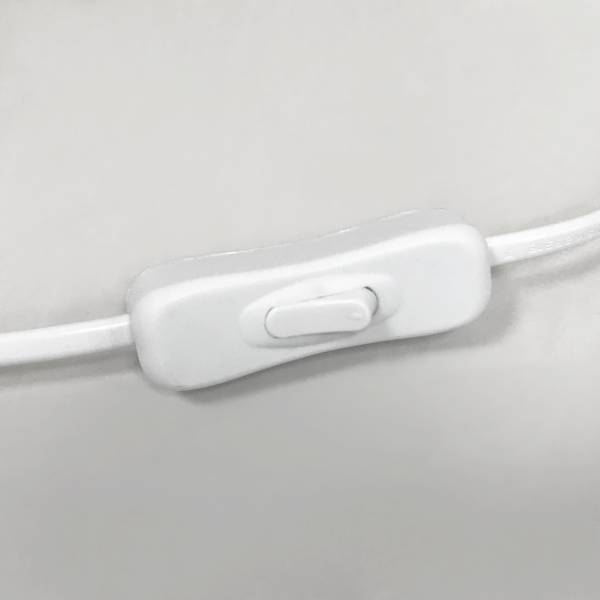 Tischleuchte LUZIA Leinen / Eisen - Weiß / Gold