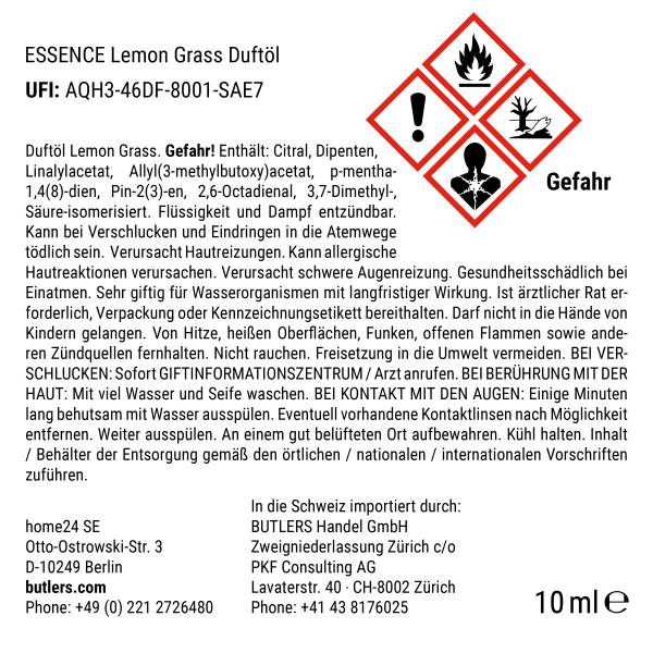 Olio essenziale ESSENCE Lemongrass Profumatore / vetro - Marrone