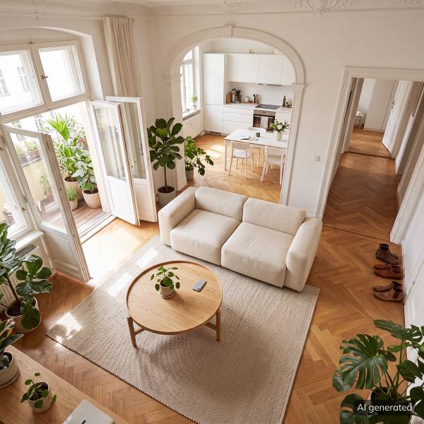 Couchtisch Klawock Echtholzfurnier - Eiche - Durchmesser: 94 cm