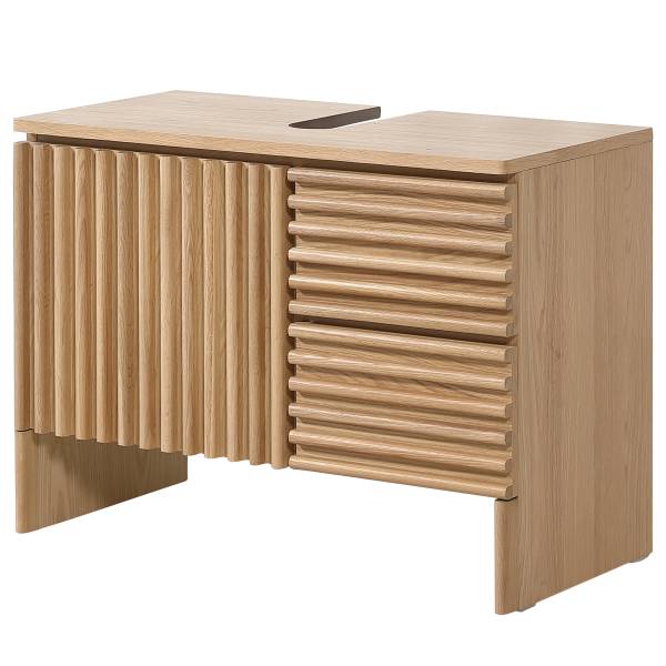 Waschbeckenunterschrank STABY Echtholzfurnier - Eiche