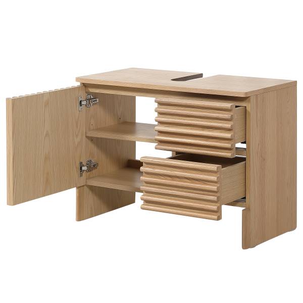 Waschbeckenunterschrank STABY Echtholzfurnier - Eiche