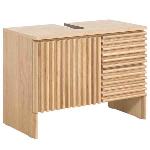 Waschbeckenunterschrank STABY Echtholzfurnier - Eiche