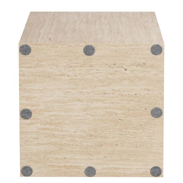 Couchtisch Cozzens - quadratisch 48 cm Travertin Dekor