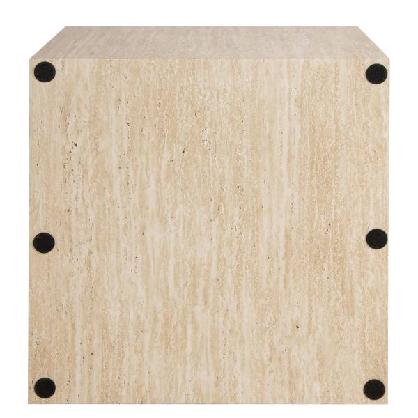 Tavolino Cozzens - quadrato 60 cm Effetto travertino