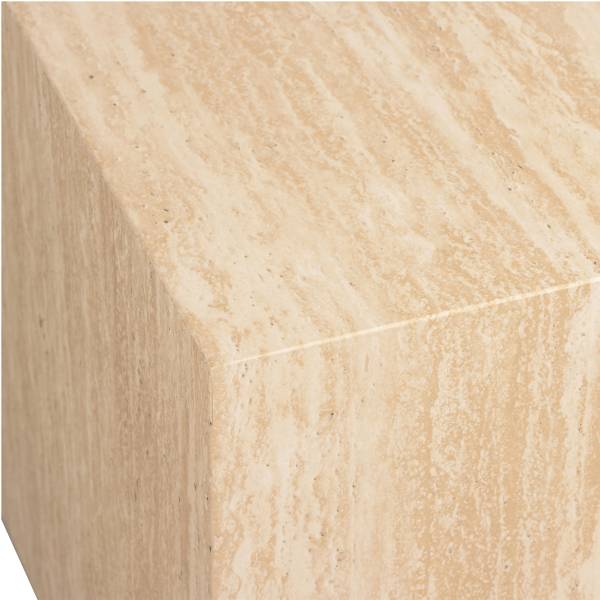 Tavolino Cozzens - quadrato 60 cm Effetto travertino