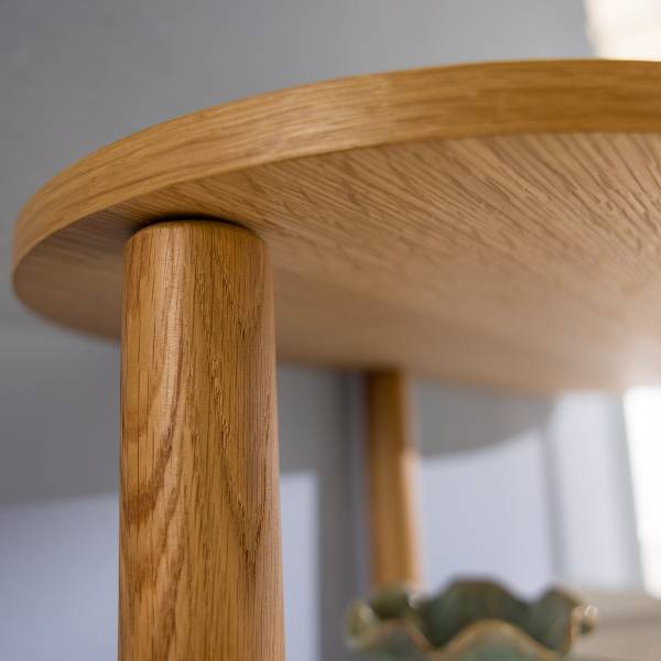 Étagère Ticonic - 117 cm Placage en bois véritable - Chêne