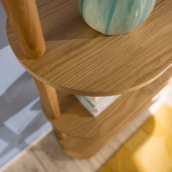 Étagère Ticonic - 117 cm Placage en bois véritable - Chêne