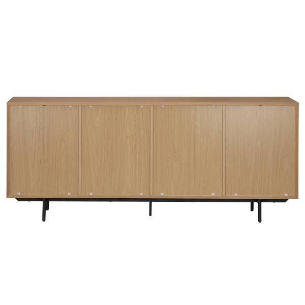 Madia di legno impiallacciato Katiya Rovere / Nero