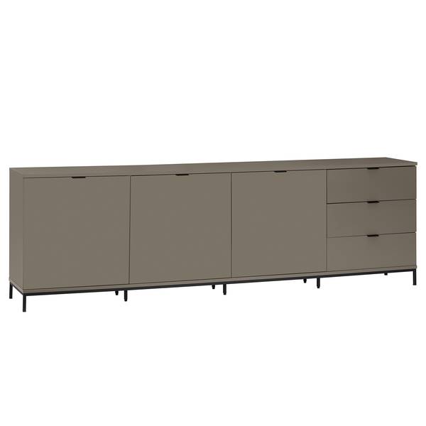 Sideboard HARMA 240 cm Taupe / Schwarz - Taupe