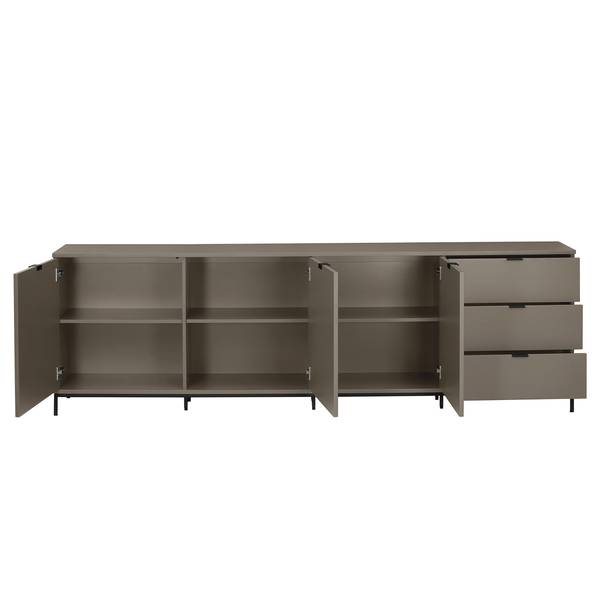 Sideboard HARMA 240 cm Taupe / Schwarz - Taupe