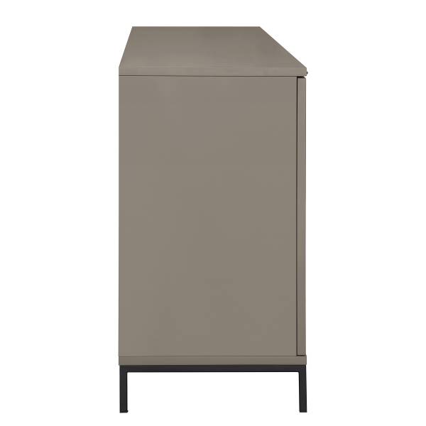 Sideboard HARMA 240 cm Taupe / Schwarz - Taupe