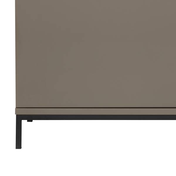 Sideboard HARMA 240 cm Taupe / Schwarz - Taupe