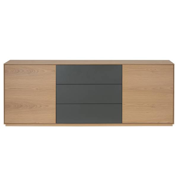 Sideboard Dokaba Eiche / Dunkelgrau