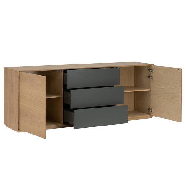 Sideboard Dokaba Eiche / Dunkelgrau