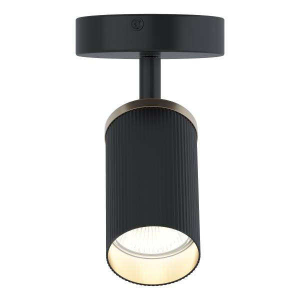Lampada da soffitto 1 punto luce URS ferro - Nero / Argento