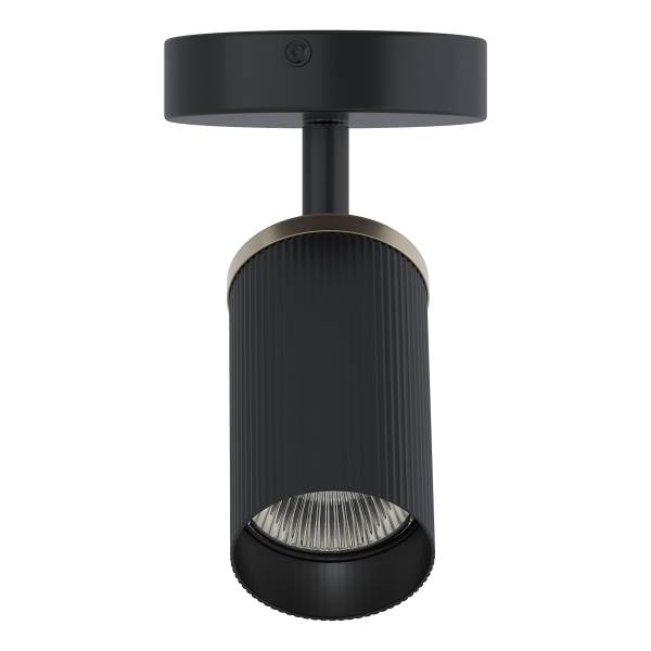 Lampada da soffitto 1 punto luce URS ferro - Nero / Argento
