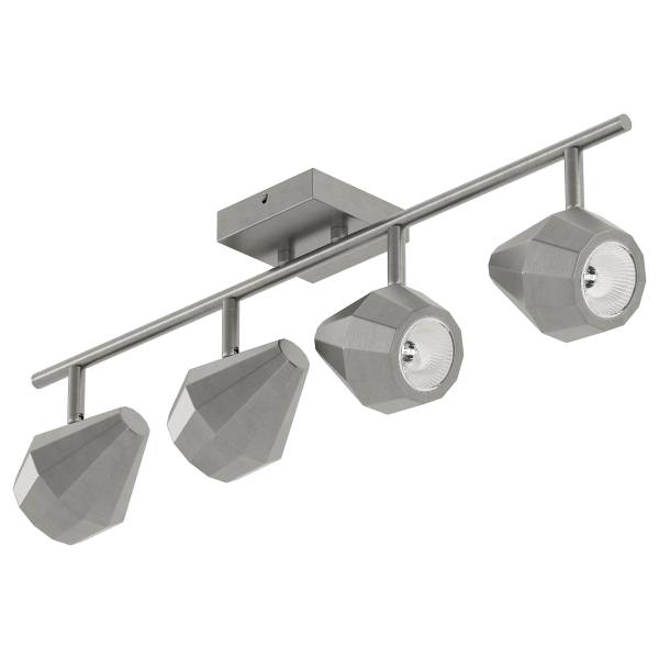 Lampada da soffitto ILKA Ferro - 4 punto luce - Argento