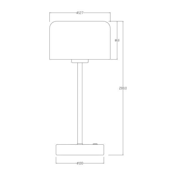 Akku-Tischleuchte VEN Eisen - Gold