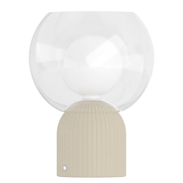 Lampe de table rechargeable VISOR Verre / Fer - Beige